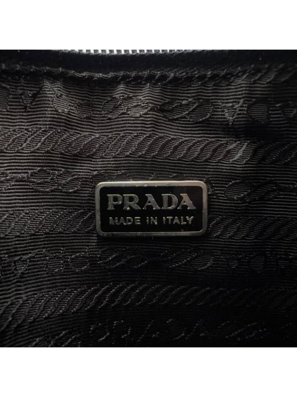 Prada Quilted Nylon Blue Pouch Silver - Picture 4 of 10